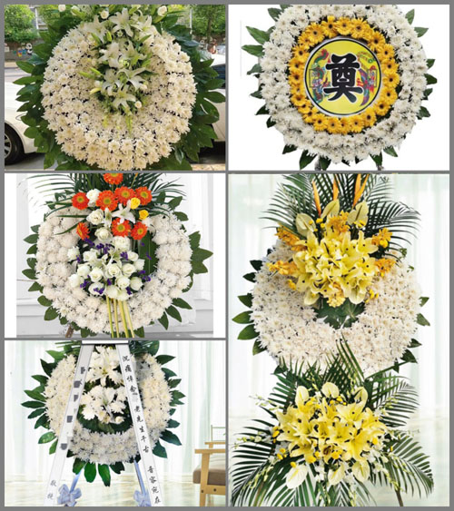 广东广州市花都区秀全街道九潭村花圈速递